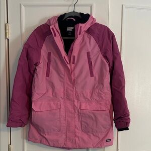 Lands' End Two-Tone Pink Hooded Jacket